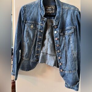 White House Black Market Embroidered Denim Jacket